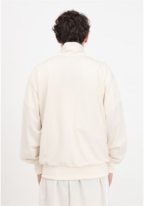 Felpa da uomo beige con logo cucito in contrasto in bianco ADIDAS ORIGINALS | IR9892.